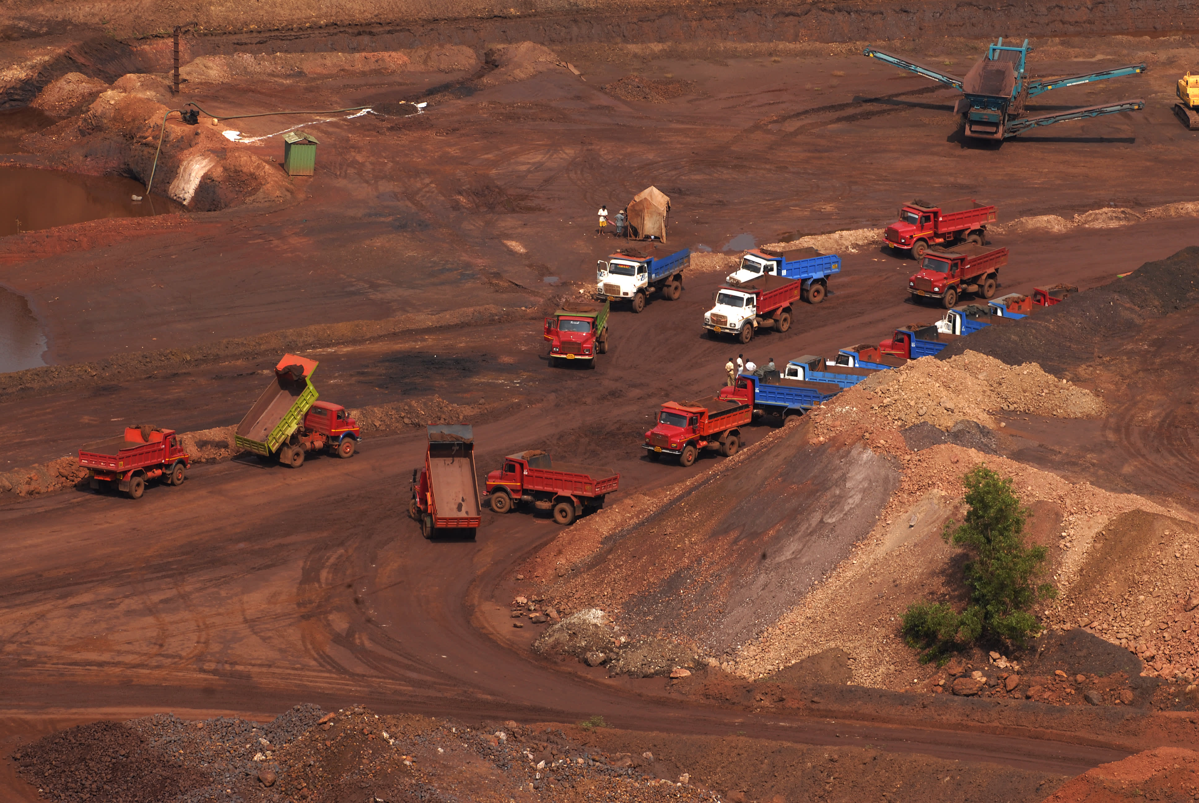 Iron ore mining operations, Odisha